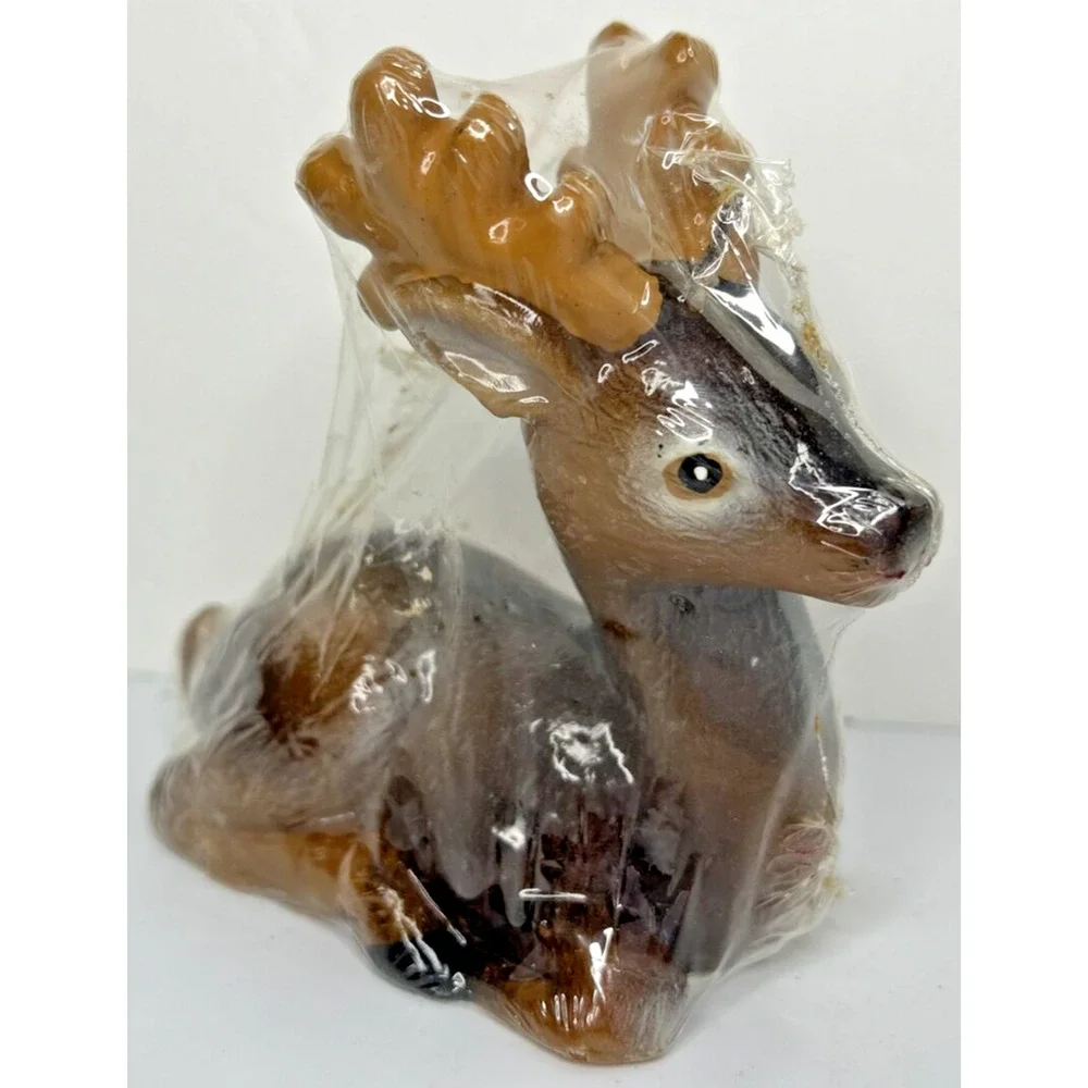 Vintage Walmart Christmas‎ Reindeer Candle New in Packaging 4.5